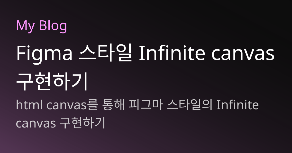Figma 스타일 Infinite canvas 구현하기